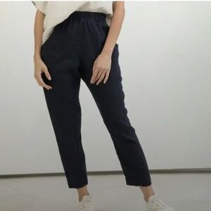 Elizabeth Suzann - Clyde Work Pant in Cotton Canvas - Black XL